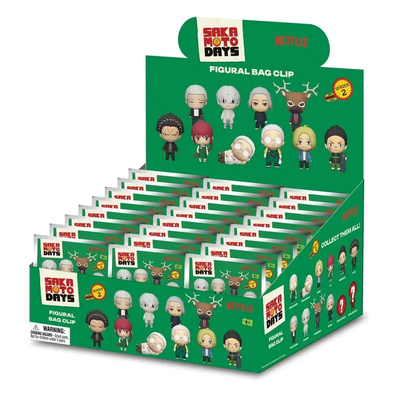 Sakamoto Days 3D Foam Bag Clips Serie 2 Display (24)