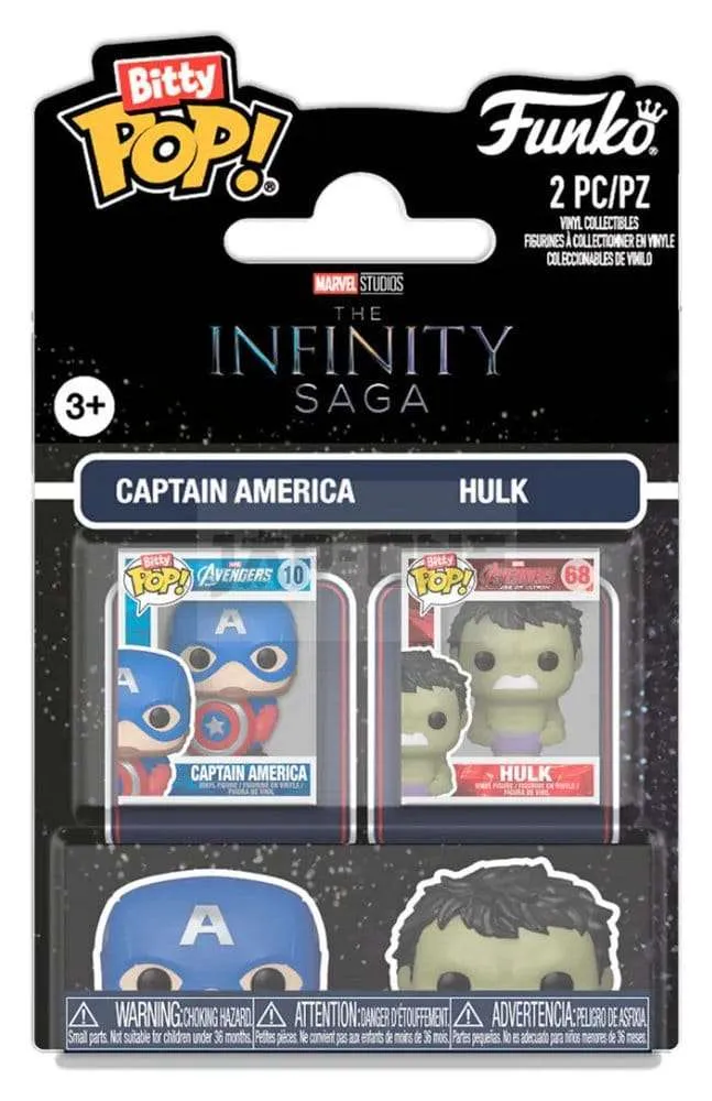 Marvel IS Bitty POP! Figurer 2-pack Cap & Hulk 2 cm