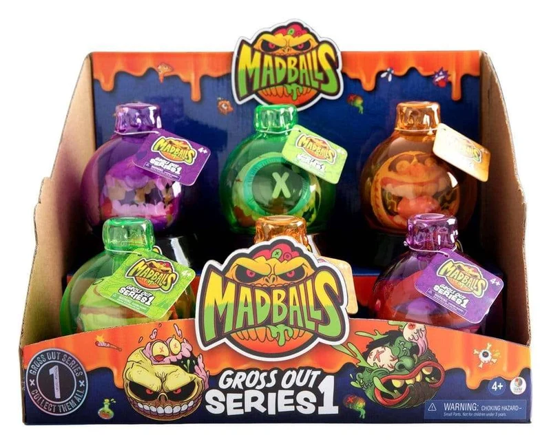 Mad Balls studsbollar Gross Out Series 1 display (12)