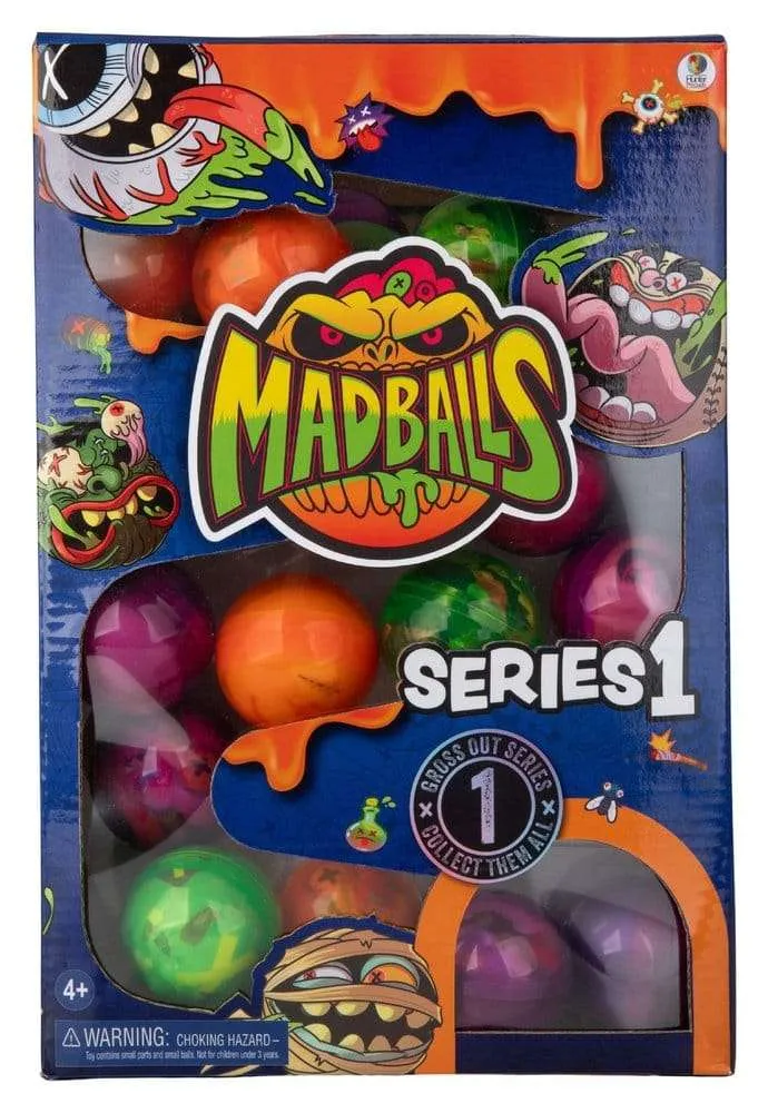 Mad Balls Bouncy Balls Display med 40 kapslar