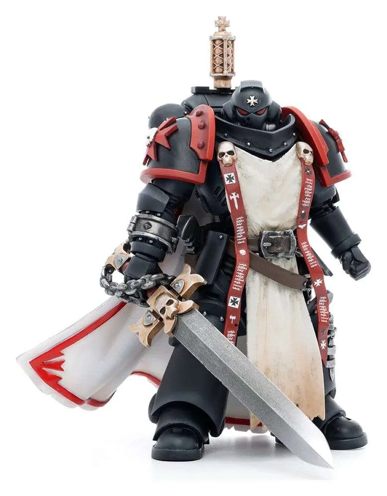 Warhammer 40k Actionfigur i skala 1/18 Black Templars Primaris Sword Brethren Eberwulf, 12 cm
