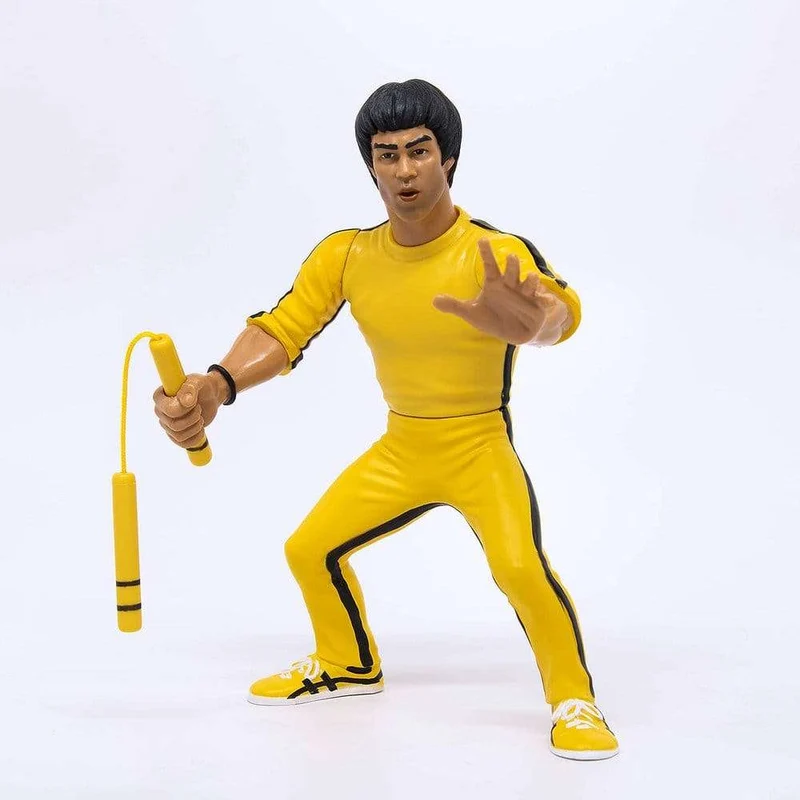 Bruce Lee Zombie Sailors Toys Actionfigur i gul träningsdress, 11 cm