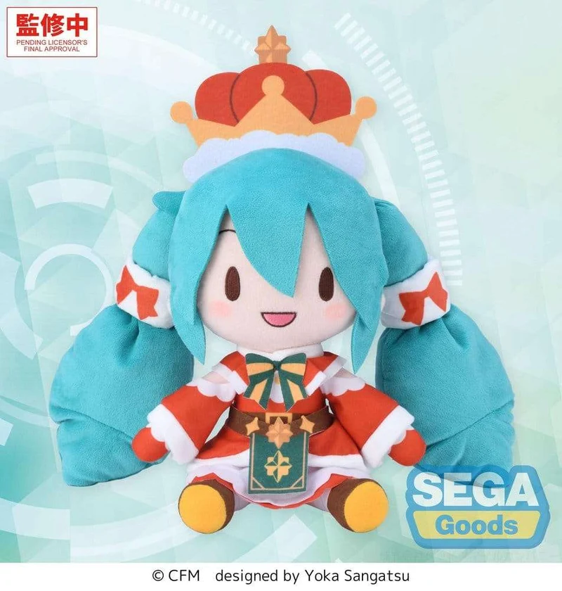 Hatsune Miku fluffigt litet gosedjur i juldesign 2026, cirka 32 cm