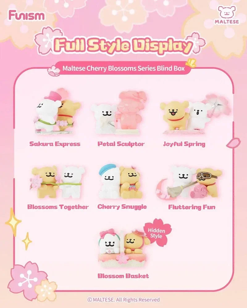 Maltese Cherry Blossoms Series Mini Figurer 10 cm Display (6)