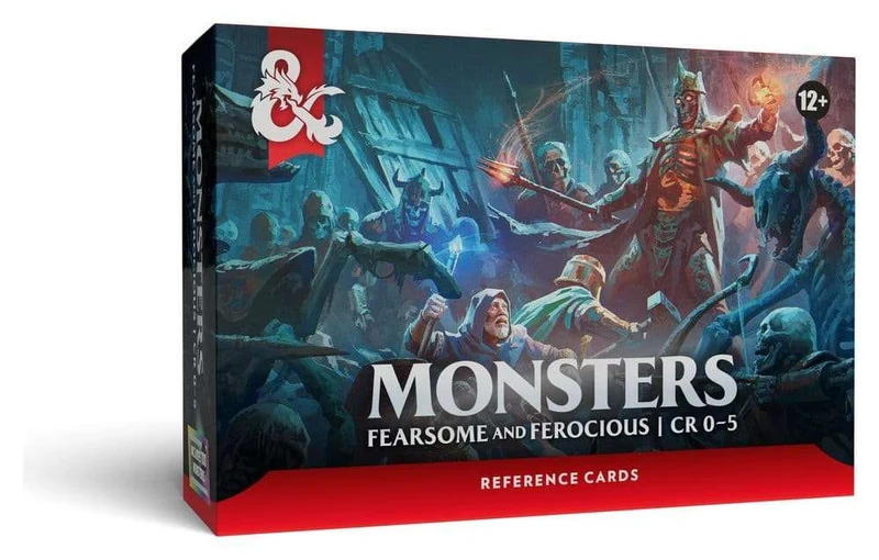 Dungeons & Dragons RPG Referenskort: Monster (Skrämmande och Vilda) *Engelska Versionen*