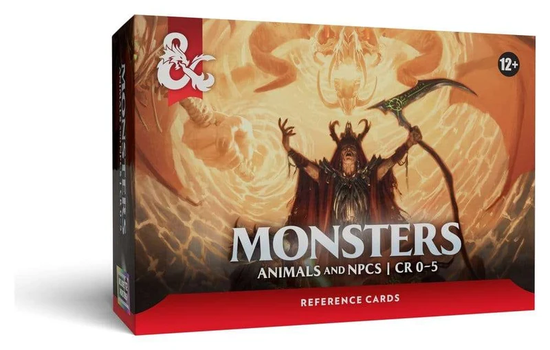 Dungeons & Dragons Rollspelsreferenskort: Monster (Djur och NPC) – Engelska Versionen