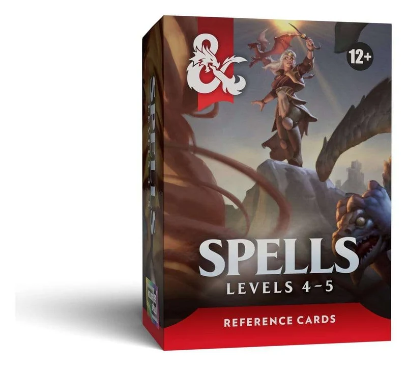 Dungeons & Dragons Rollspels Referenskort: Besvärjelser (Nivå 4-5) *Engelsk Version*