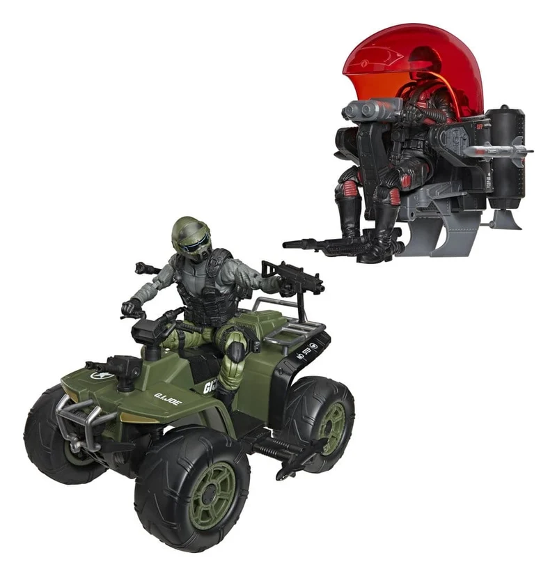 G.I. Joe Classified Series Actionfigur & Fordonsset Snake Eyes & Varmint ATV mot Stealth Viper & Cobra Stealth Flight Pod (Trubble Bubble) 15 cm