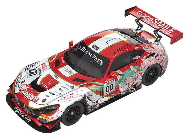 Hatsune Miku GT Projekt Fordon 1/64 AMG 2017 SPA24H Version 7 cm