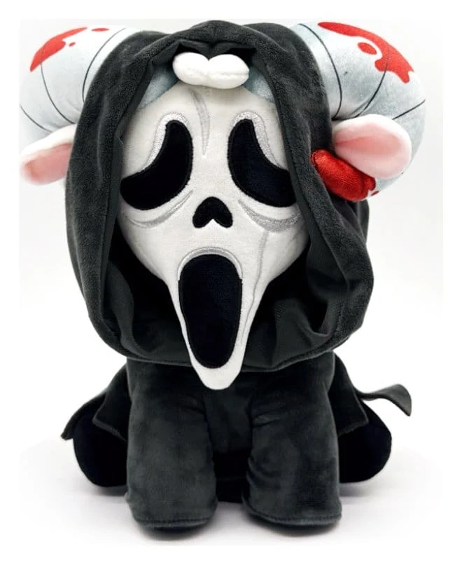 Ghost Face gosedjur Rammie 22 cm – mjukisdjur med skräckmask och svart mantel