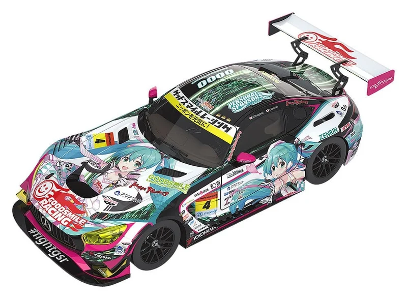 Good Smile Hatsune Miku AMG 2019 SUPER GT – 1/64 Skala Minibil, 7 cm