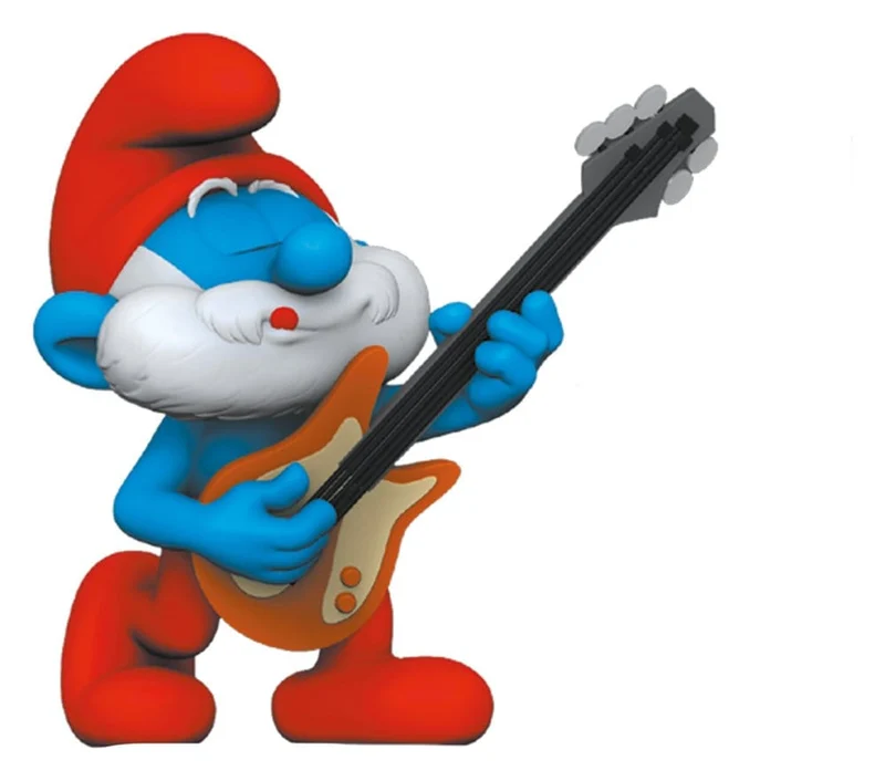 Smurfarna PVC-figur Pappa Smurf med gitarr 5,5 cm