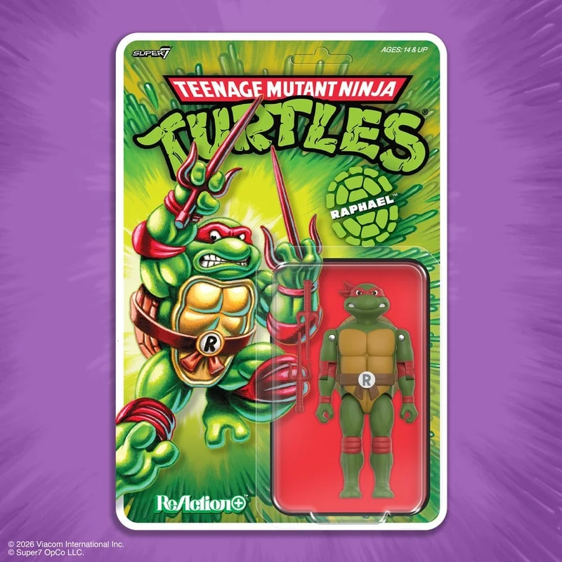 Teenage Mutant Ninja Turtles ReAction+ Actionfigur Våg 01 Raphael