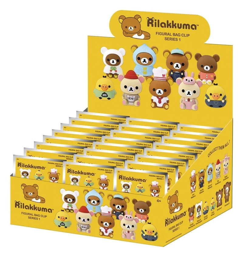 Rilakkuma 3D PVC-påsklämma Serie 1 Blindbags Display (24)