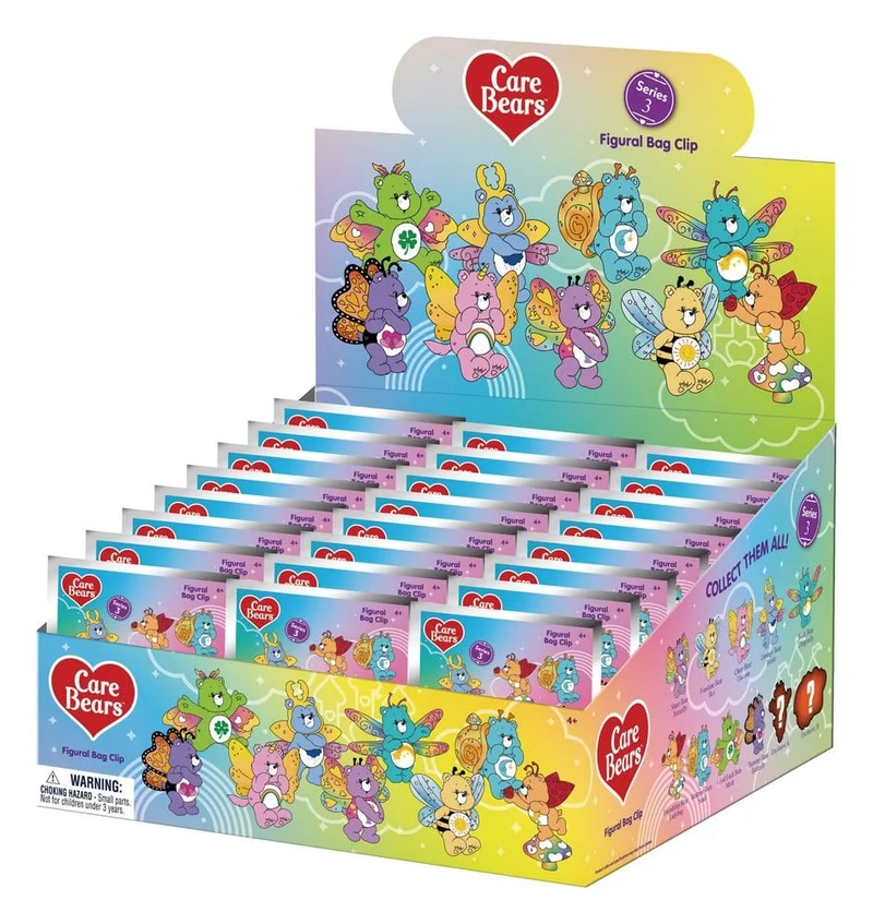 Care Bears 3D PVC Påsklämmor, Serie 3 – Blindpåse Display med 24 stycken