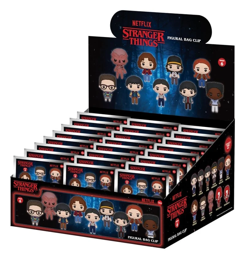 Stranger Things Säsong 5 Serie 6 3D PVC Påsklämma Samlarfigur Display med 24 Blindpåsar