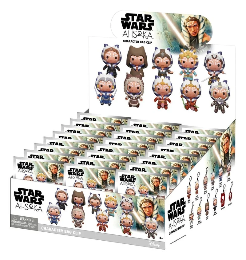 Star Wars Ahsoka 3D PVC-påsklämmor Serie 1 Blindpåse, Display med 24 stycken