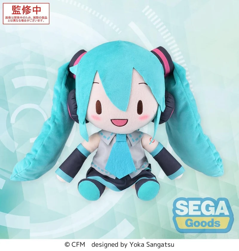 Character Vocal Series 01: Hatsune Miku stort mjukt gosedjur i fuwa petit-stil, 27 cm