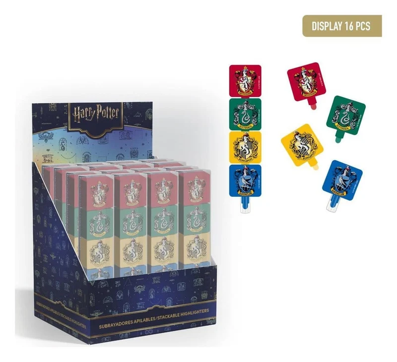 Harry Potter Stapelbara Överstrykningspennor Display (16 set)