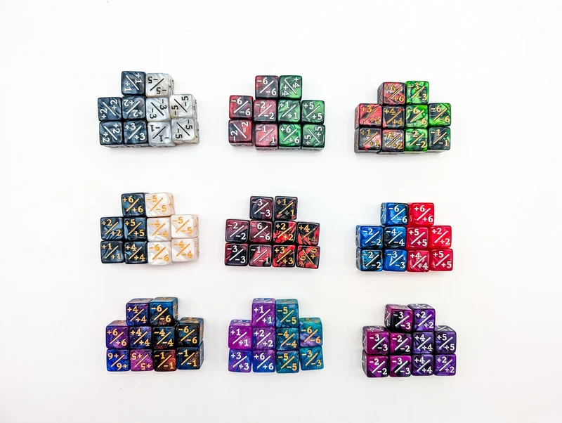 Dice - Mystery Counter Dice Split Bag - +/+ and -/-