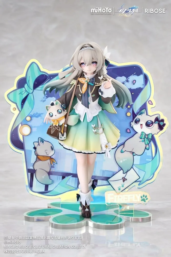 Honkai: Star Rail Rise Up+ Chibi Cat-serien Minifigur Eldsfluga-version, 18 cm