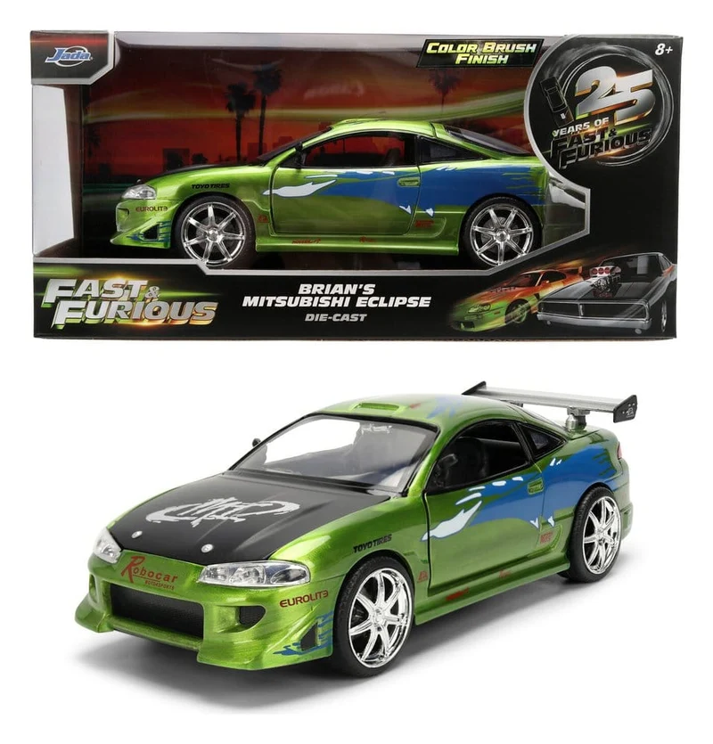 Fast & Furious Diecast Fordonsmodell 1:24 Jubileumsutgåva Mitsubishi, 19 cm