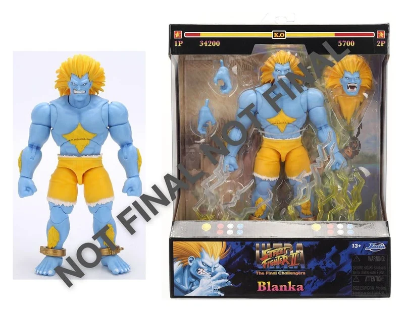 Street Fighter II Actionfigur Blanka P2, cirka 19 cm hög
