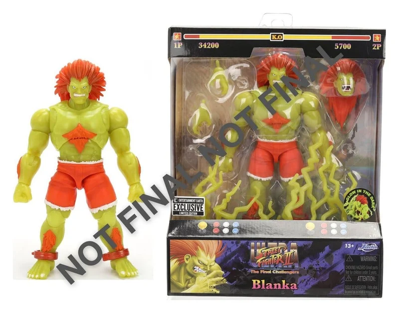 Street Fighter actionfigur II Blanka lysande 19 cm