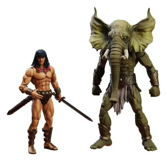Conan den barbaren episka H.A.C.K.S.-actionfigursset Tornet av elefanten: Ung Conan och Yag Kosha