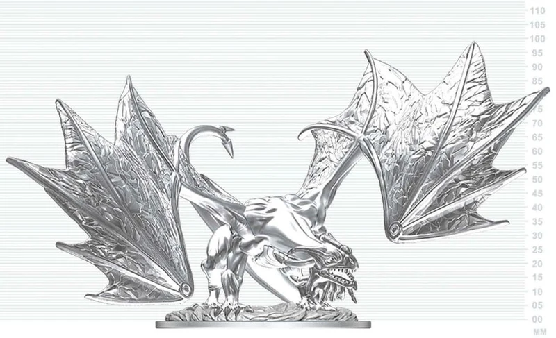 Dungeons & Dragons Nolzur's Marvelous Miniatures Omålade Miniatyr Ung Safirdrake 20 cm