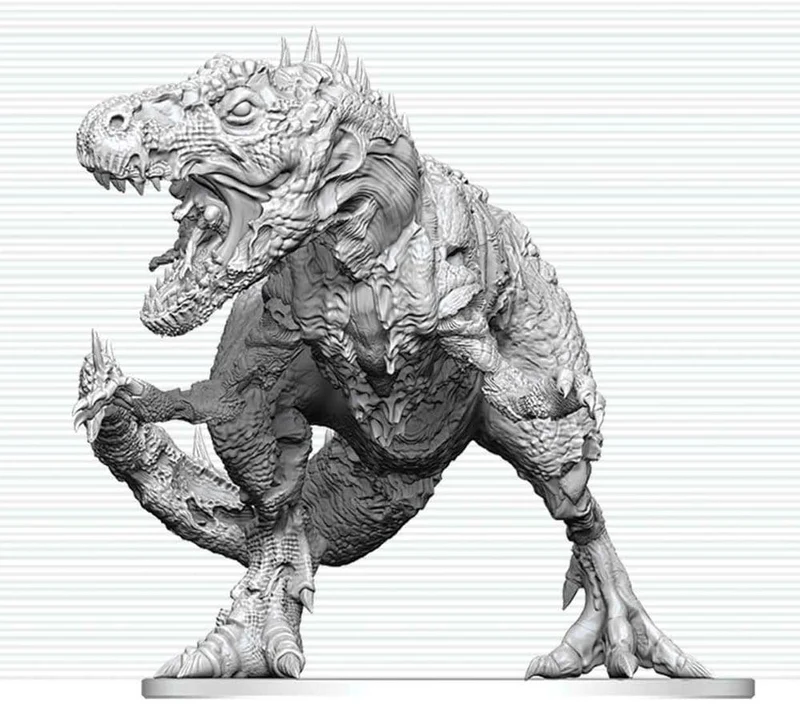 Dungeons & Dragons Nolzur's Marvelous Miniatures Obehandlad Miniatyr Tyrannosaurus Zombie 20 cm