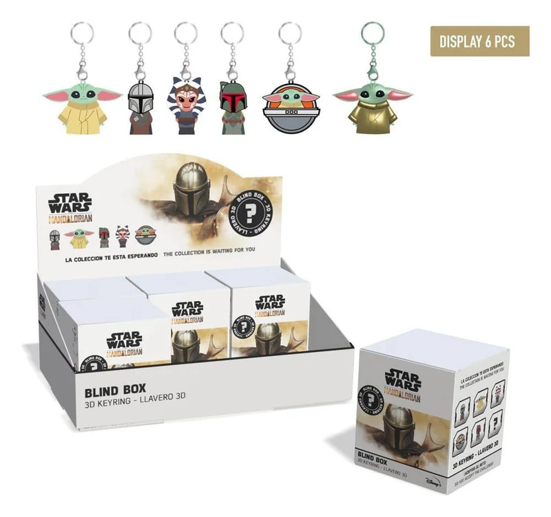 Star Wars Nyckelring The Mandalorian Blind Box Display (6-pack)