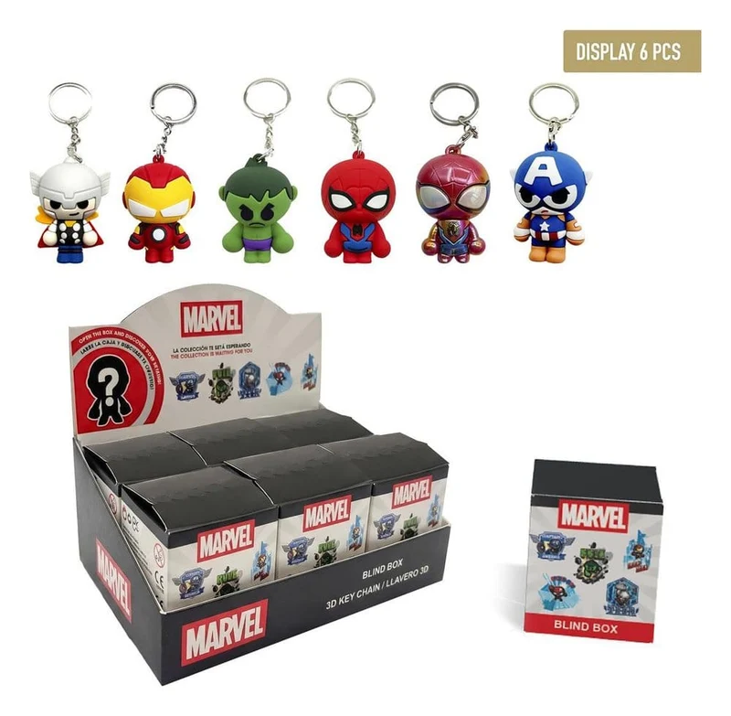 Marvel Avengers Nyckelring Blind Box Display (6-pack)