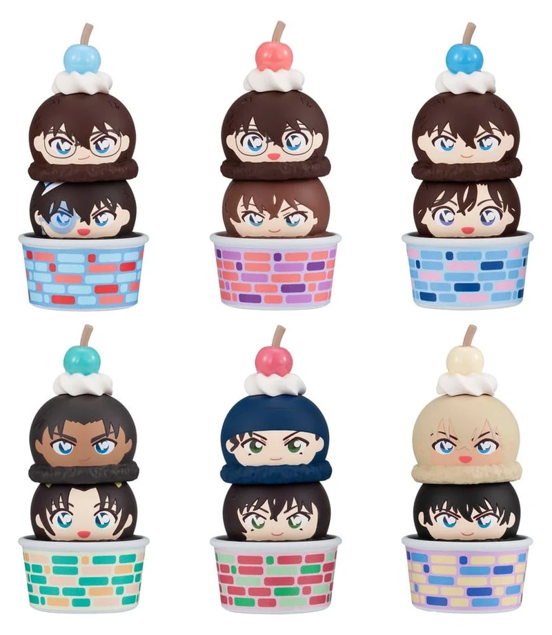 Detective Conan Tsumichen Stapla och Byt Minifigurer 8 cm Blind Box Sortiment (6)