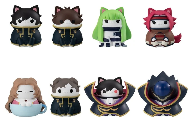 Code Geass: Lelouch of the Rebellion Mega Cat Project Mini Figurer Code Genyass 3 cm Blind Box Sortiment (8)