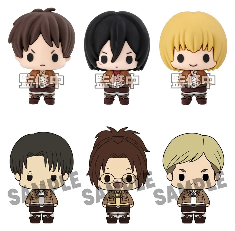 Attack on Titan Chokorin Collection Mini-figurer 5 cm Blindbox Display (6 stycken)
