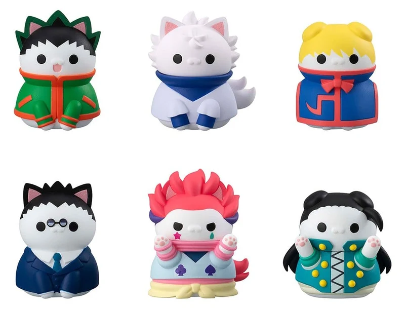 Hunter x Hunter Mega Cat Project Minifigurer Nyanter x Nyanter Hunter x Cat 3 cm Döljd Box Sortiment (8)