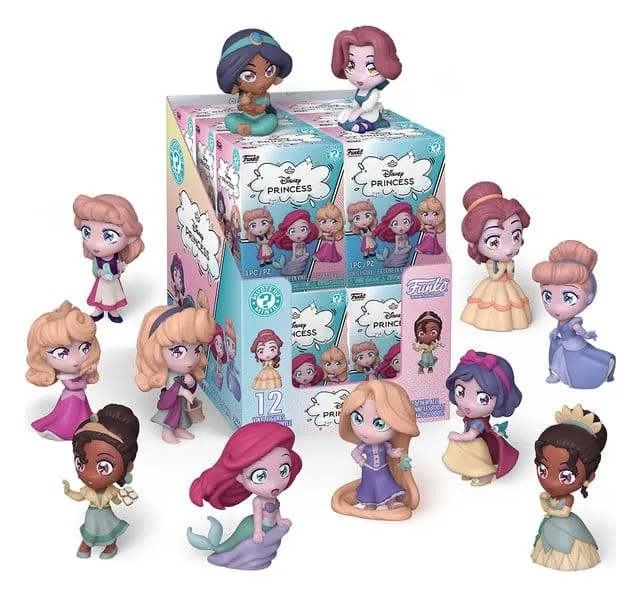 Disney Mystery Mini-figurer Prinsessa Manga - 5 cm Display (12 stycken)