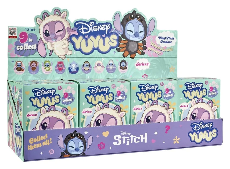 Disney YuYus gosedjursnyckelringar Våg 2 Stitch & Angel 13 cm Blindbox Display (8)