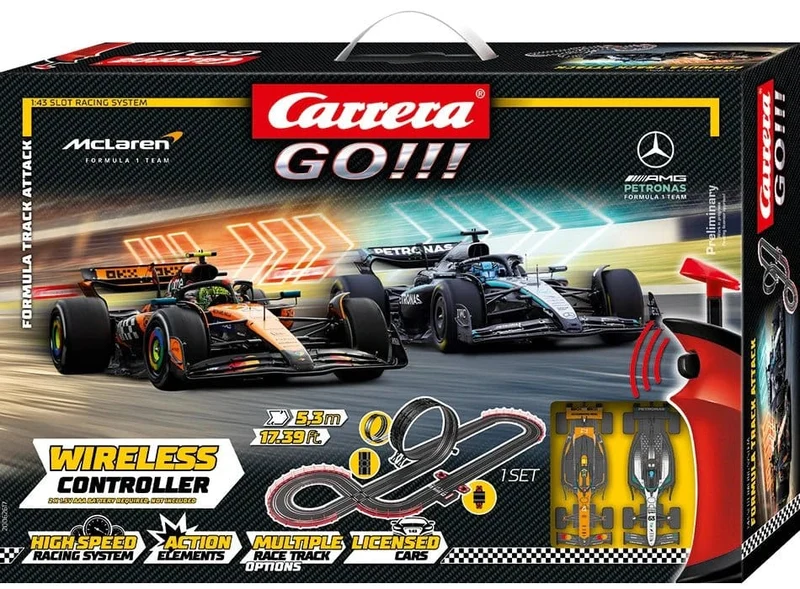 Carrera GO!!! Baneläge Formula Track Attack Komplett Racerupplevelse