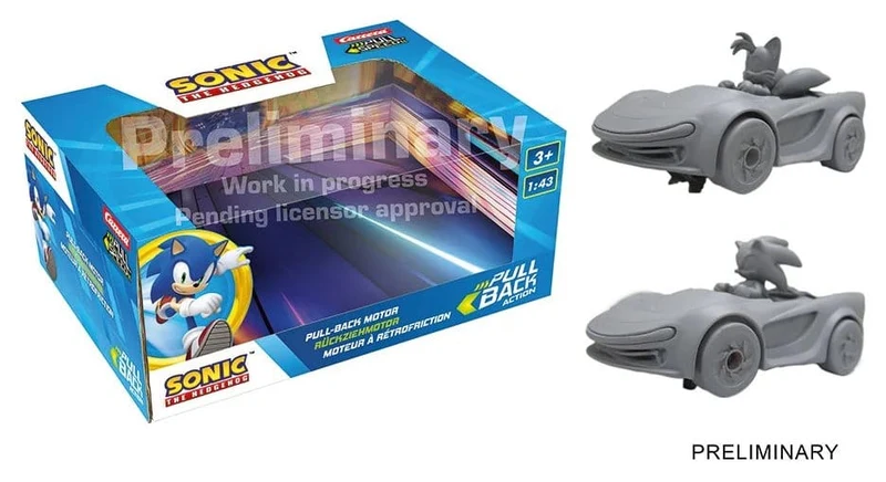 Sonic the Hedgehog Dra-och-Kör Leksaksbilar Sonic Racing CrossWorlds - Tvåpack