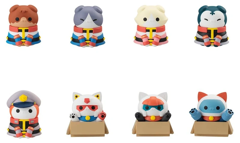 Gundam Mega Cat Project Mini Figurer Nyandam Vi är Jordens Federationsstyrkor! Blind Box Sortiment (8) (Upprepning)