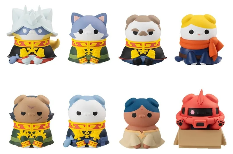Gundam Mega Cat Projekt Mini Figurer Nyandam Vi Är Principality of Zeon! Blindbox Sortiment (8) (Upprepning)