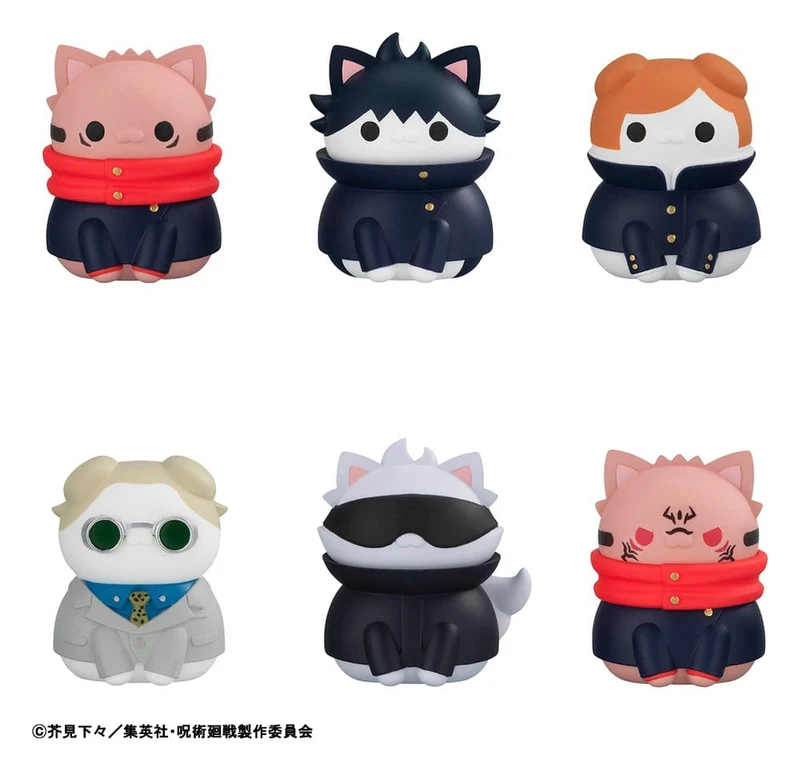 Jujutsu Kaisen Mega Cat Project Mini Figurer Jujutsu Cats Shibuya Incident Ver. 3 cm Blind Box Sortiment (8) (Upprepning)