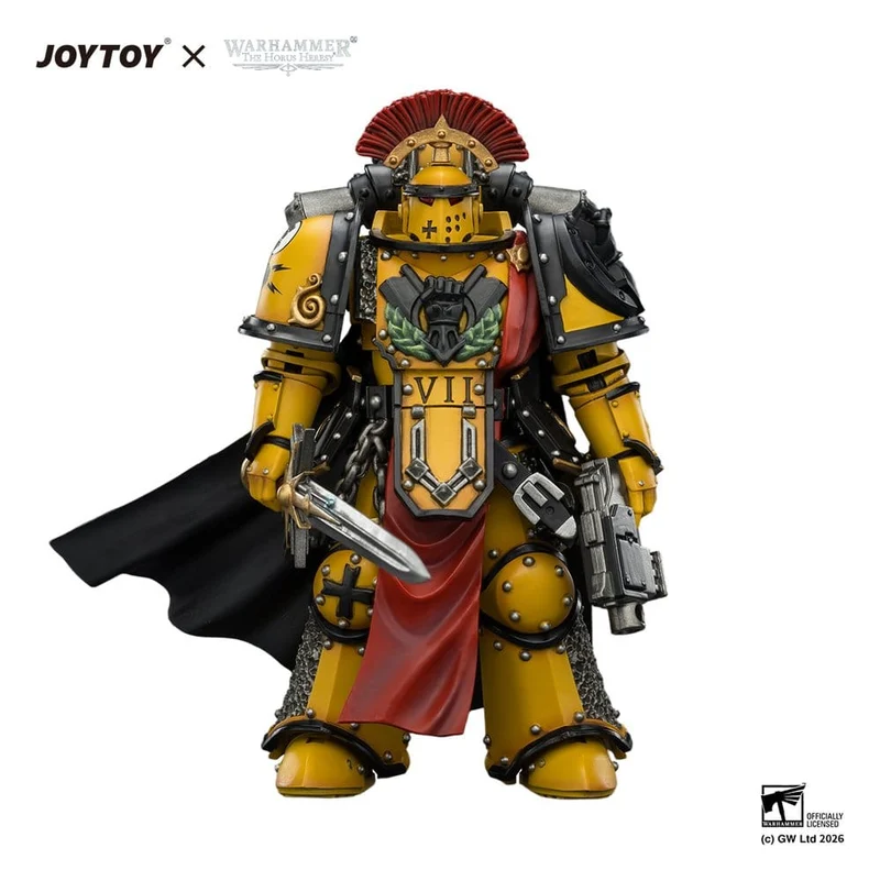 Warhammer Actionfigur Imperial Fists Legion Praetor i Mk III Rustning 13 cm