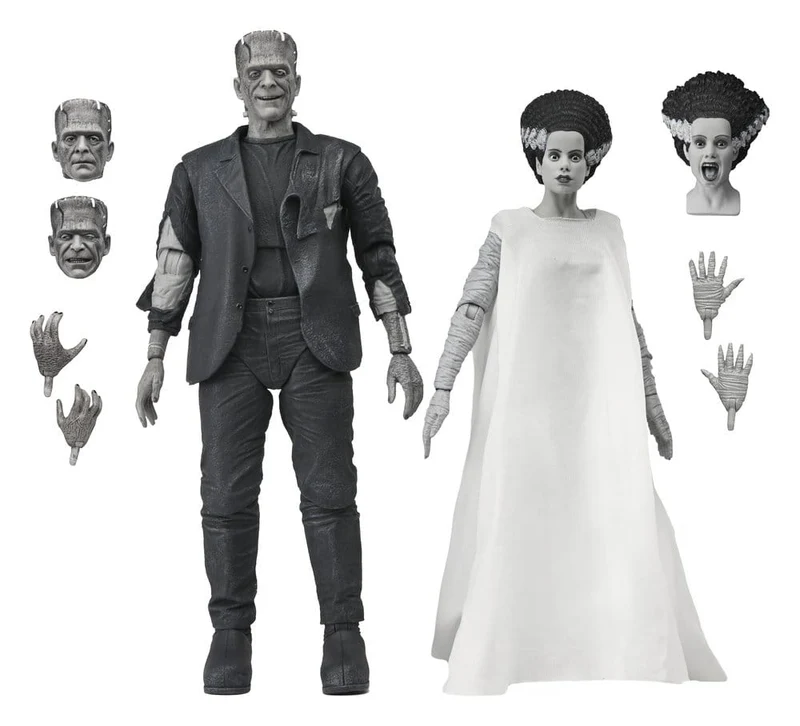 Universal Monsters 2-pack actionfigur Bruden från Frankenstein 90-årsjubileum Monstret och hans maka (Svartvit) 18 cm