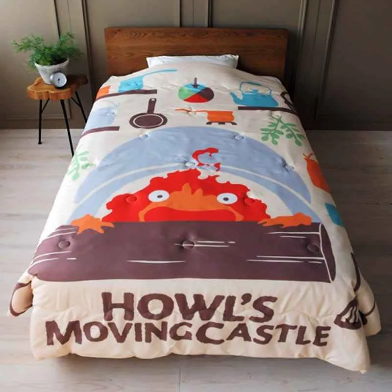 Howl’s Flygande Slott Natsu Täckdyna Koka med Calcifer