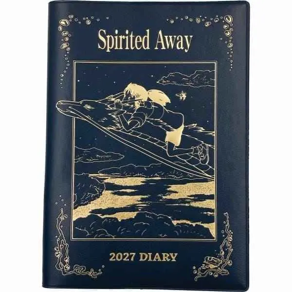 Spirited Away Dagbok Haku Drake & Chihiro Blått och Guld Foliering