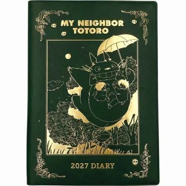 Min Granne Totoro Dagbok Totoro Snurra Topp Grön Guld Folie