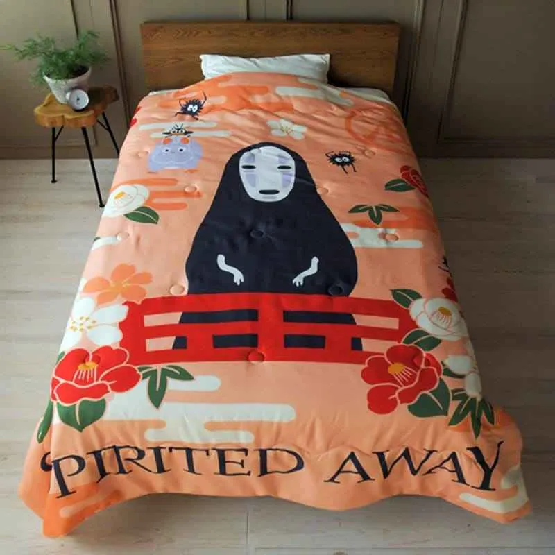 Spirited Away Natsu Täcke No Face & Blommor